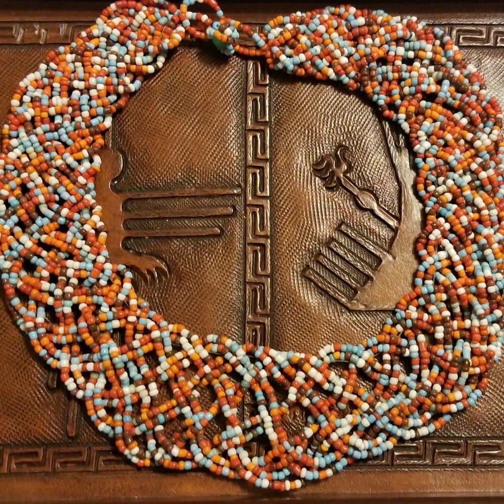 Braided Bead Statement Necklace - image 4